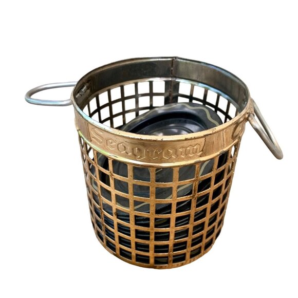 Vintage Seagram's Metal Jar with Coasters Set of 12 - Picture 1 of 4